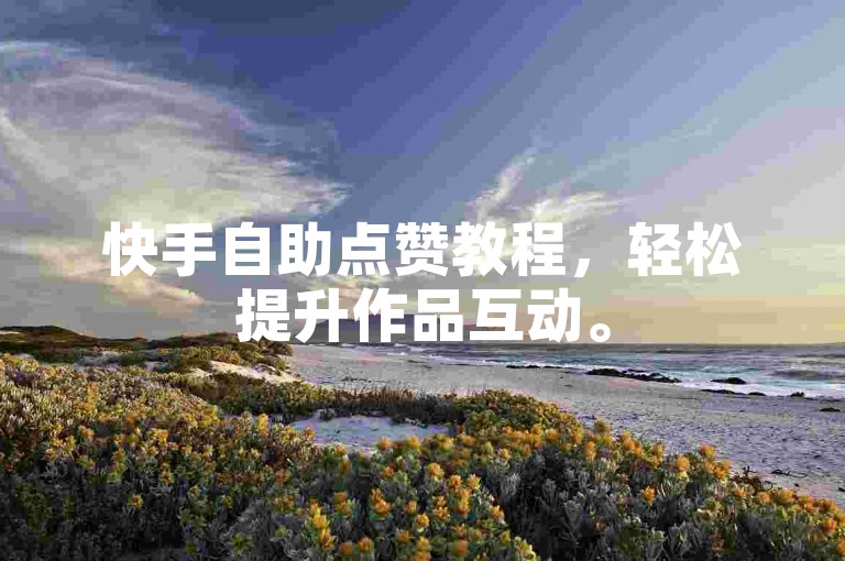 快手自助点赞教程，轻松提升作品互动。