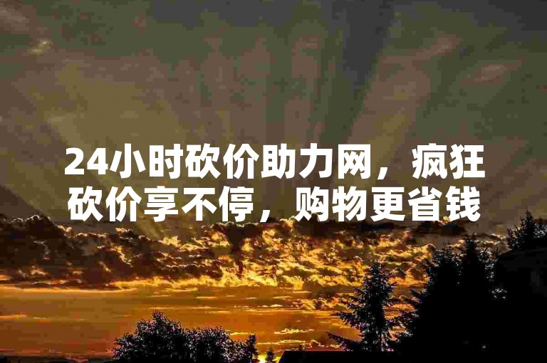 24小时砍价助力网，疯狂砍价享不停，购物更省钱。