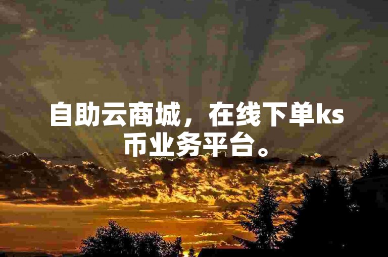 自助云商城，在线下单ks币业务平台。