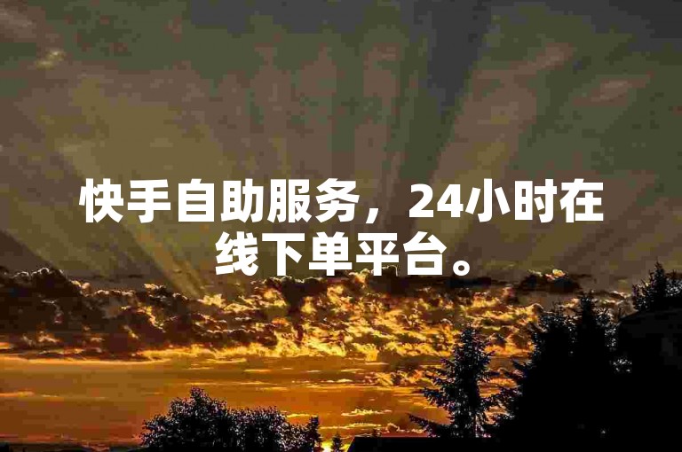 快手自助服务，24小时在线下单平台。