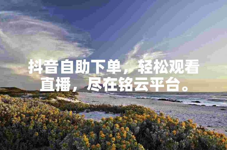 抖音自助下单，轻松观看直播，尽在铭云平台。