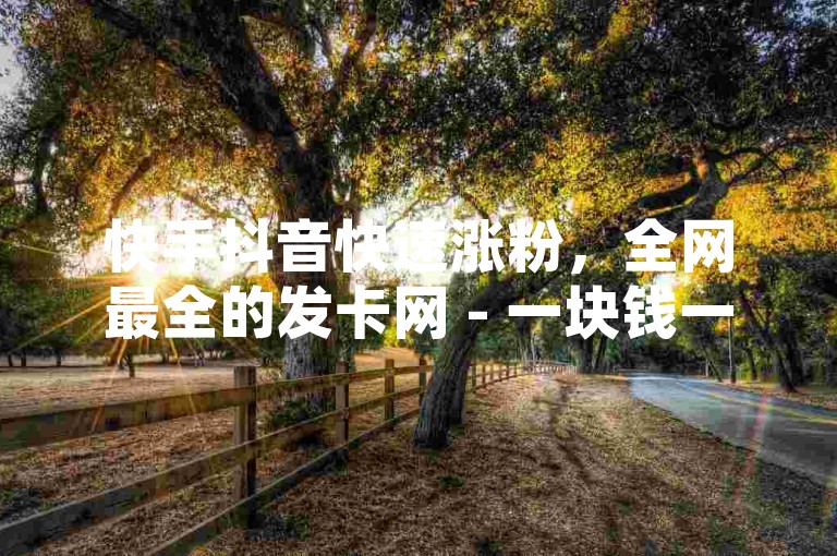 快手抖音快速涨粉，全网最全的发卡网 - 一块钱一千播放量 - 快手抖音红头流软件