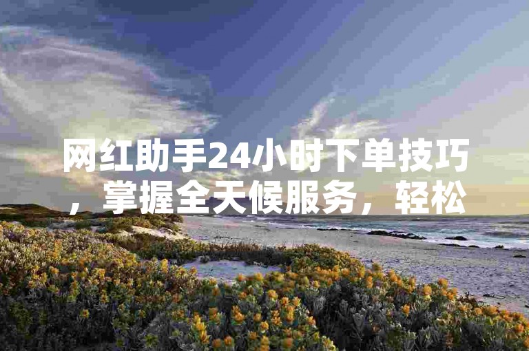 网红助手24小时下单技巧，掌握全天候服务，轻松下单！