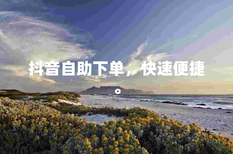 抖音自助下单，快速便捷。