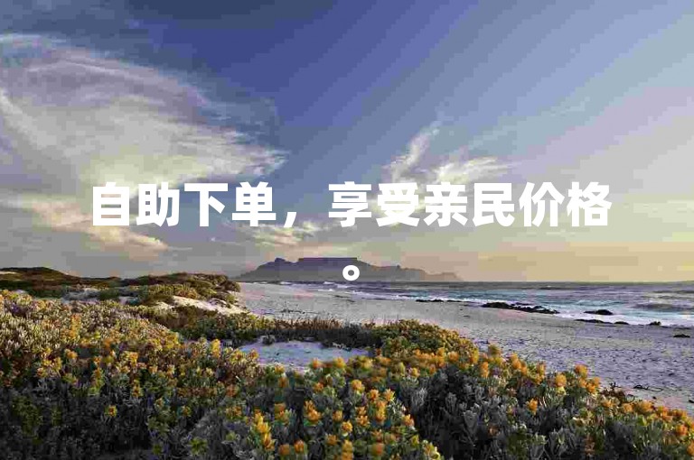 自助下单，享受亲民价格。