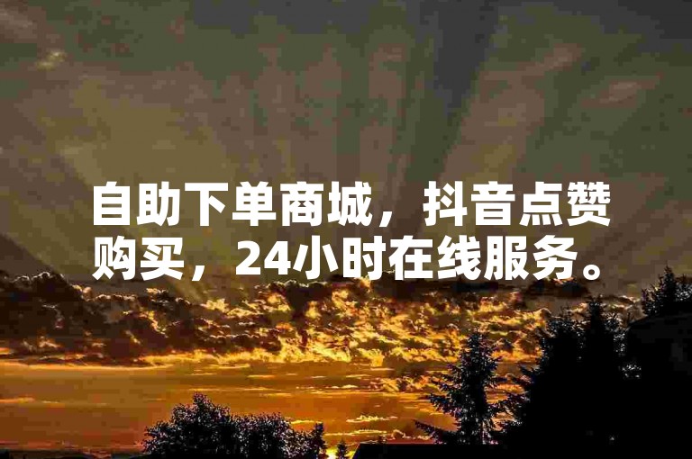 自助下单商城，抖音点赞购买，24小时在线服务。