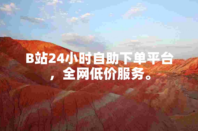 B站24小时自助下单平台，全网低价服务。