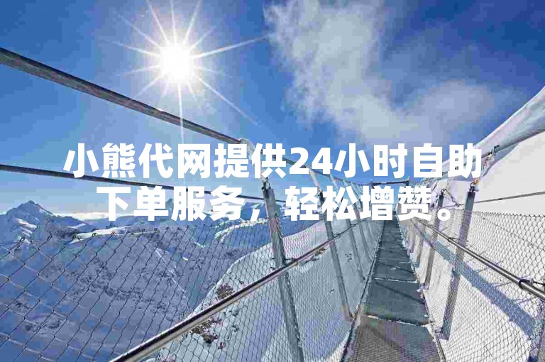 小熊代网提供24小时自助下单服务，轻松增赞。