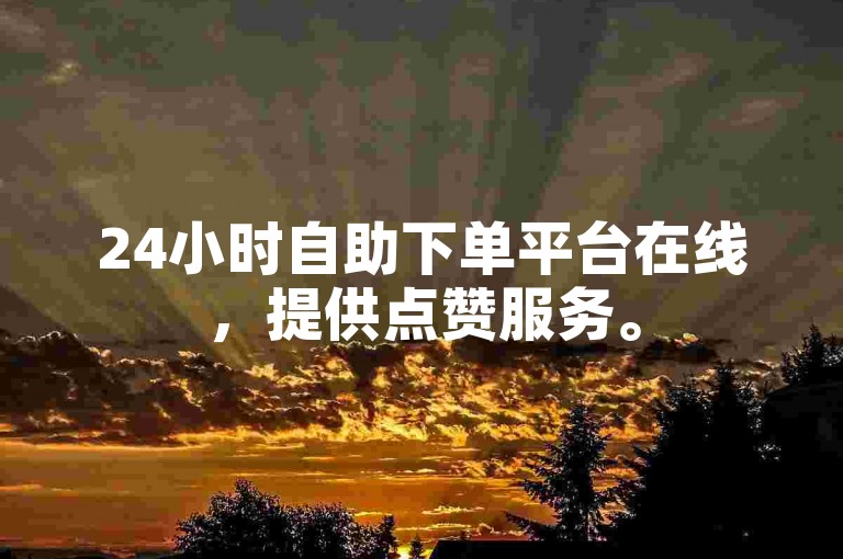 24小时自助下单平台在线，提供点赞服务。