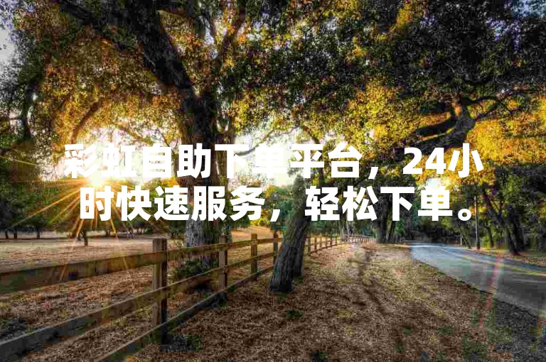 彩虹自助下单平台，24小时快速服务，轻松下单。