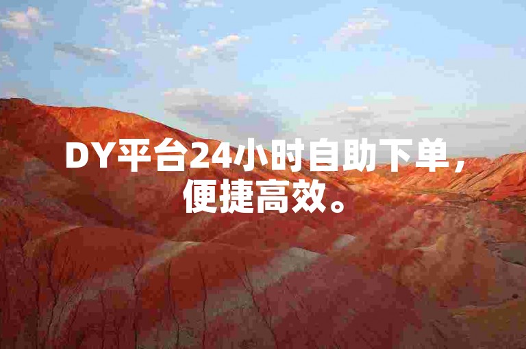 DY平台24小时自助下单，便捷高效。