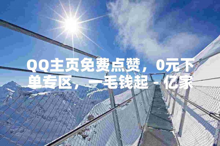 QQ主页免费点赞，0元下单专区，一毛钱起 - 亿家卡盟。