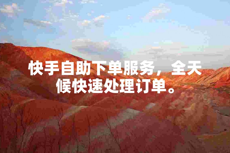 快手自助下单服务，全天候快速处理订单。