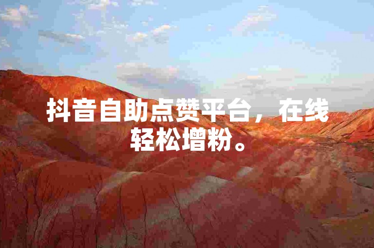 抖音自助点赞平台，在线轻松增粉。