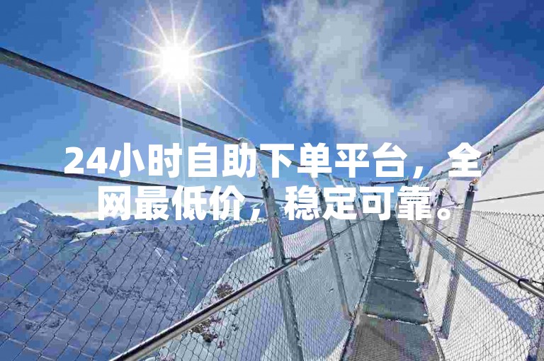 24小时自助下单平台，全网最低价，稳定可靠。