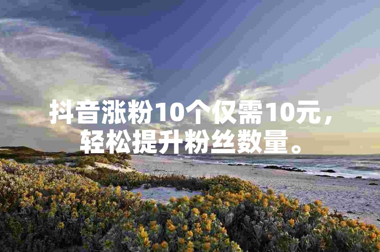 抖音涨粉10个仅需10元，轻松提升粉丝数量。