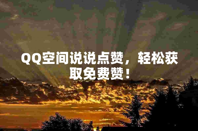 QQ空间说说点赞，轻松获取免费赞！