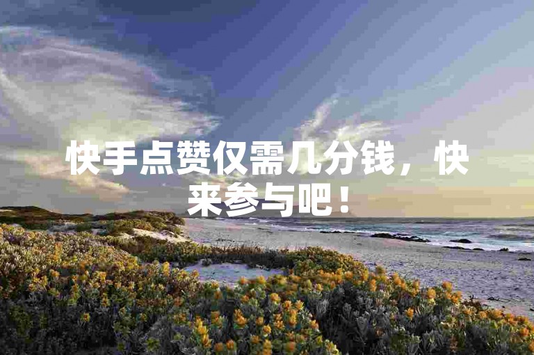 快手点赞仅需几分钱，快来参与吧！