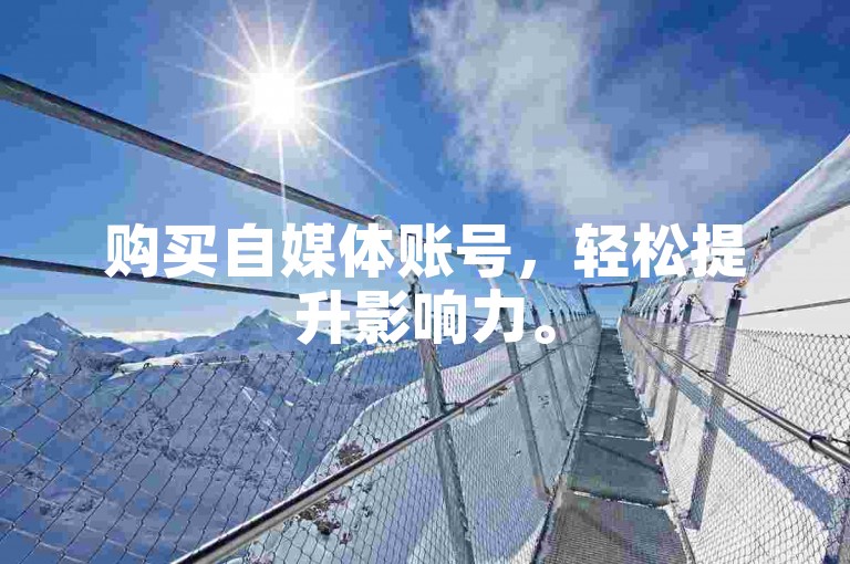 购买自媒体账号，轻松提升影响力。