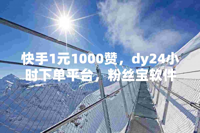 快手1元1000赞，dy24小时下单平台，粉丝宝软件新功能发布。
