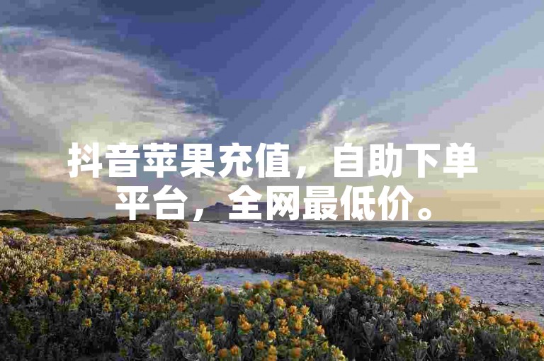 抖音苹果充值，自助下单平台，全网最低价。