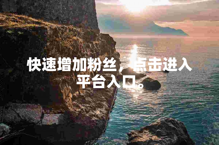 快速增加粉丝，点击进入平台入口。