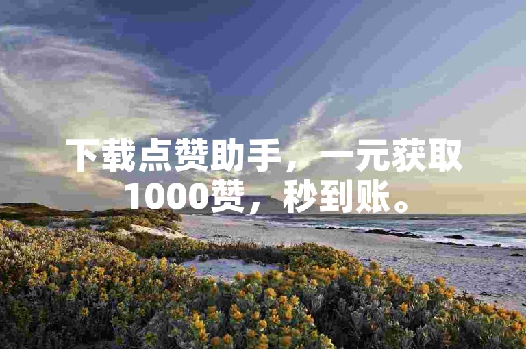 下载点赞助手，一元获取1000赞，秒到账。