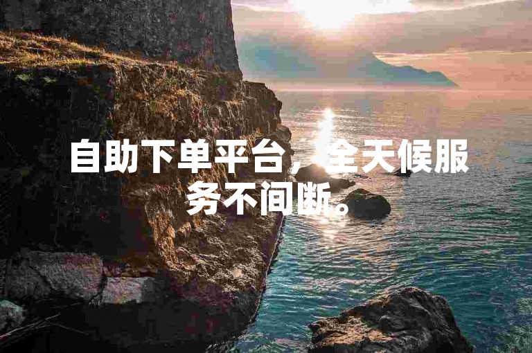 自助下单平台，全天候服务不间断。