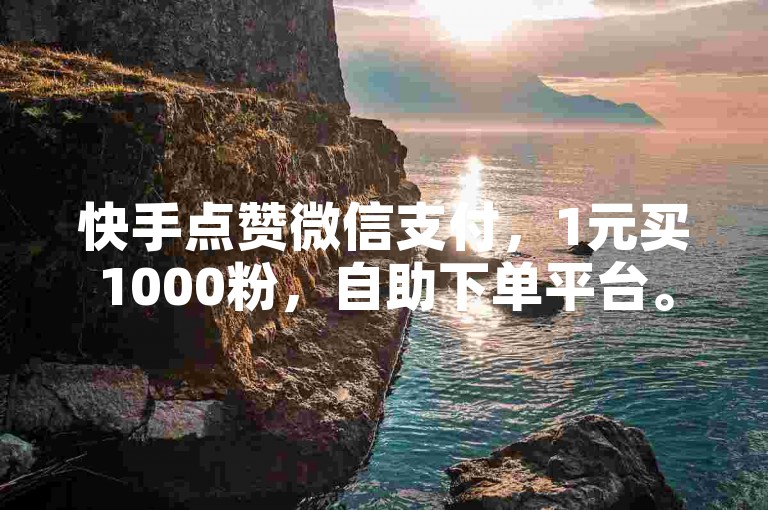 快手点赞微信支付，1元买1000粉，自助下单平台。