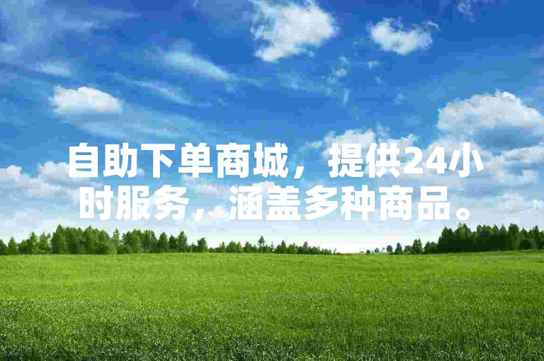 自助下单商城，提供24小时服务，涵盖多种商品。