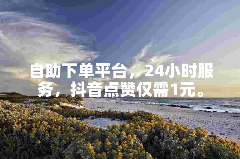 自助下单平台，24小时服务，抖音点赞仅需1元。