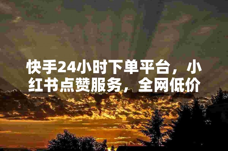 快手24小时下单平台，小红书点赞服务，全网低价。