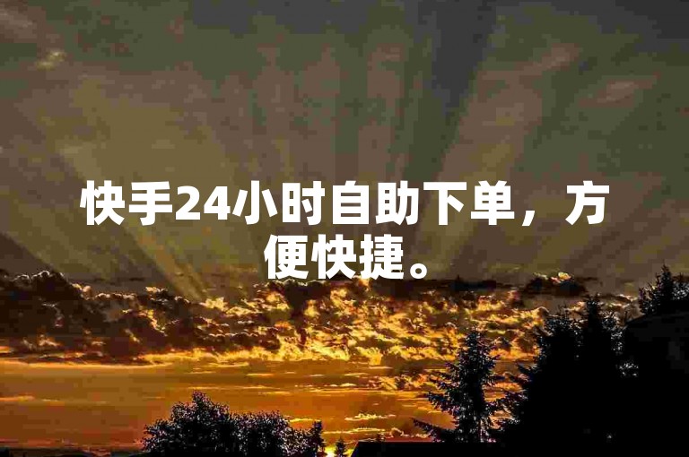 快手24小时自助下单，方便快捷。