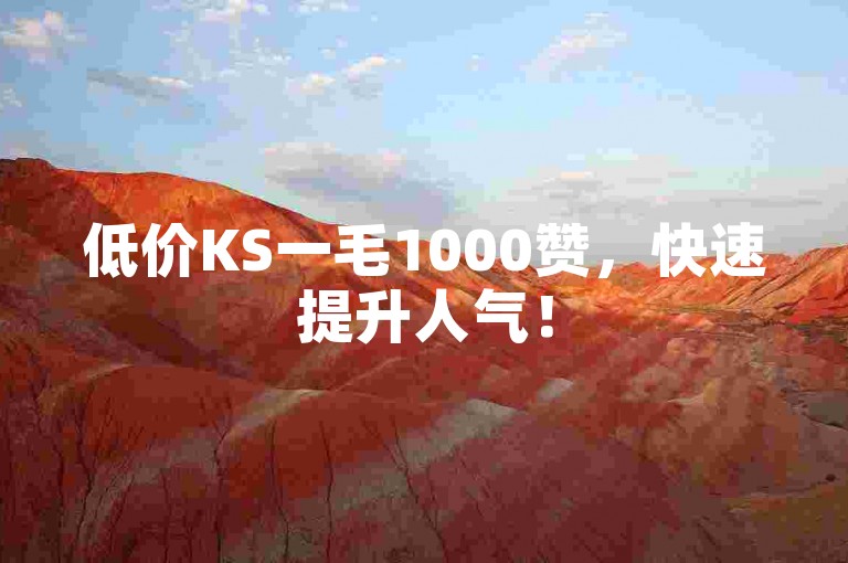 低价KS一毛1000赞，快速提升人气！