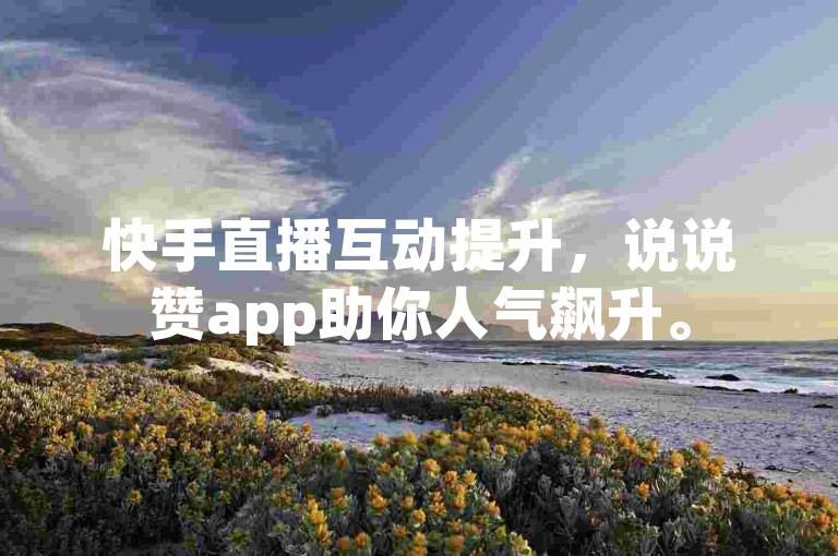 快手直播互动提升，说说赞app助你人气飙升。