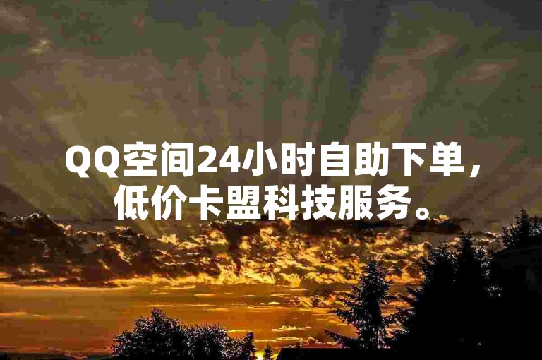 QQ空间24小时自助下单，低价卡盟科技服务。