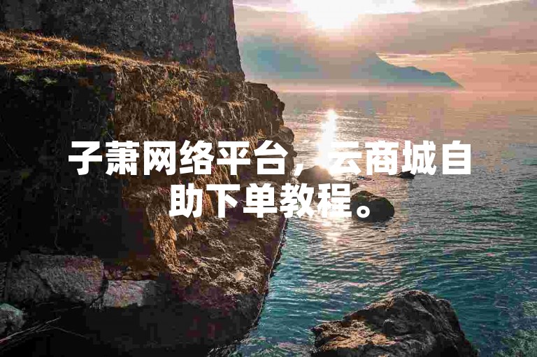 子萧网络平台，云商城自助下单教程。