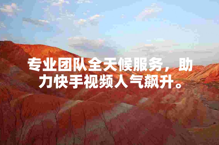 专业团队全天候服务，助力快手视频人气飙升。