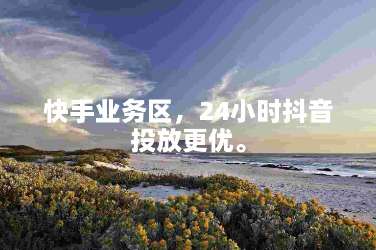 快手业务区，24小时抖音投放更优。
