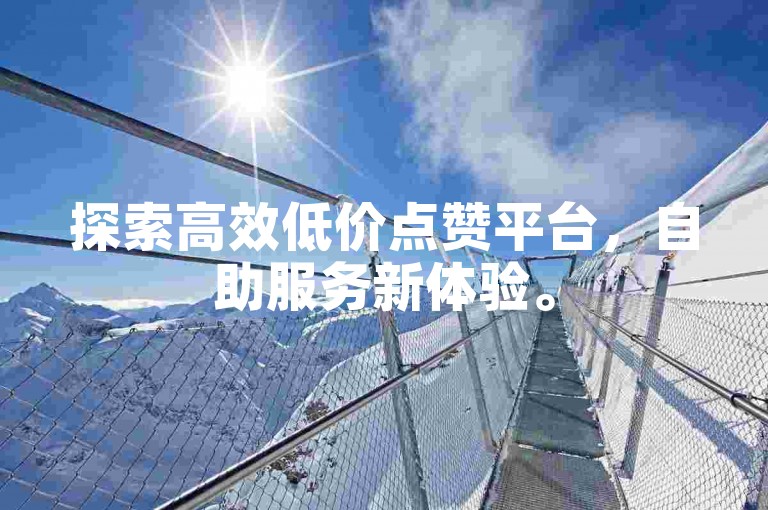 探索高效低价点赞平台，自助服务新体验。