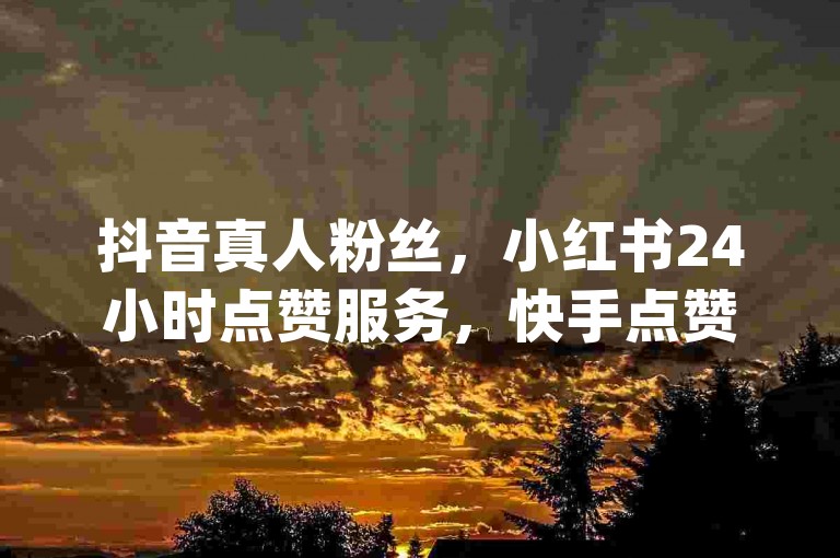 抖音真人粉丝，小红书24小时点赞服务，快手点赞及dy双击快速到账。