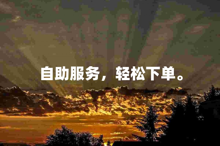 自助服务，轻松下单。