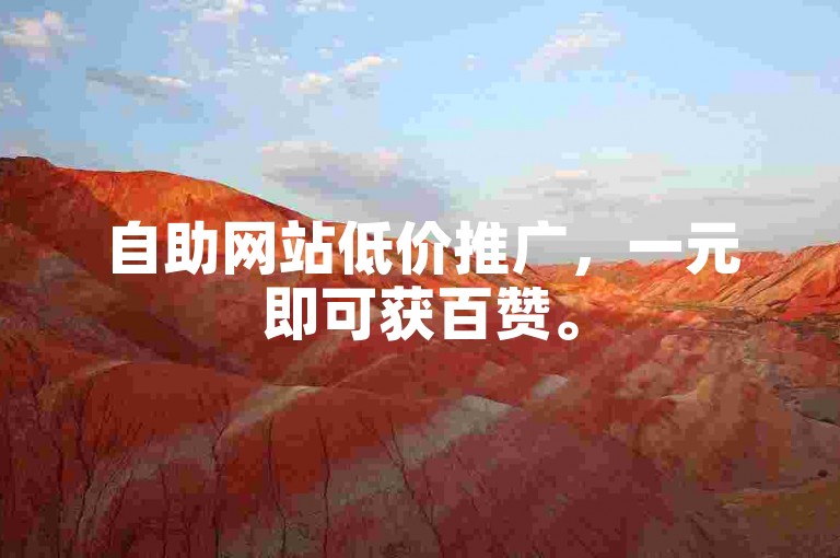 自助网站低价推广，一元即可获百赞。