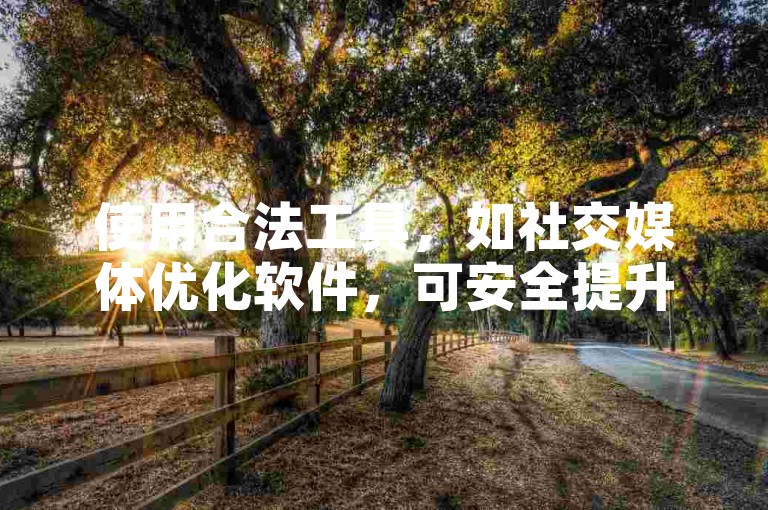使用合法工具，如社交媒体优化软件，可安全提升账号影响力。