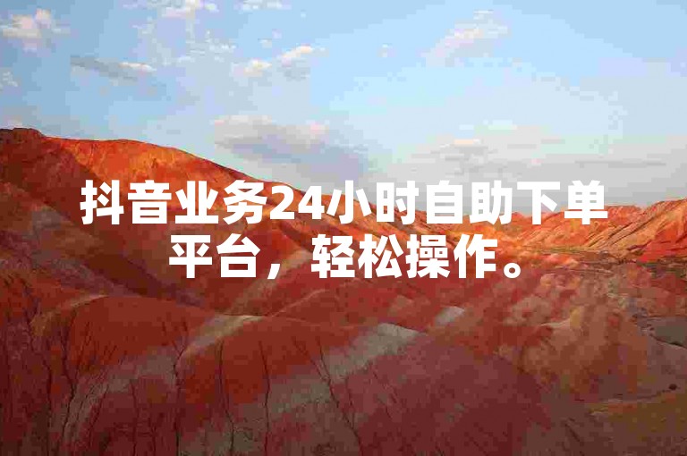 抖音业务24小时自助下单平台，轻松操作。