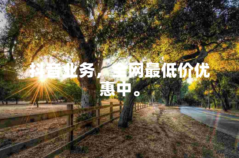 抖音业务，全网最低价优惠中。