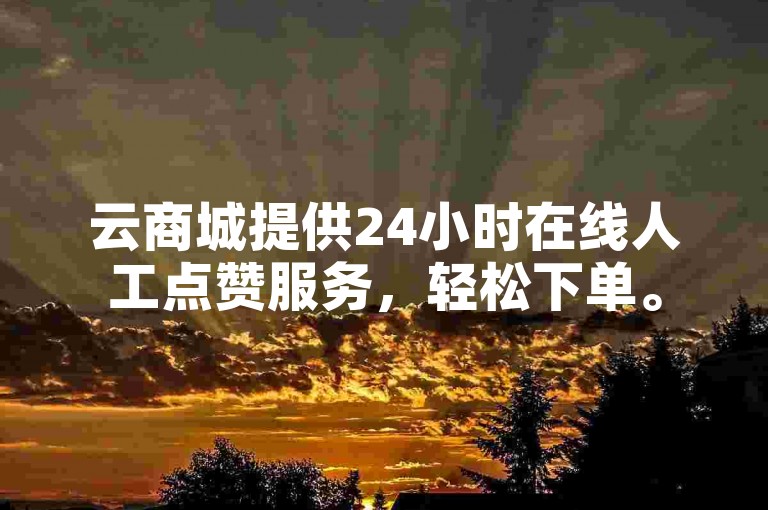 云商城提供24小时在线人工点赞服务，轻松下单。