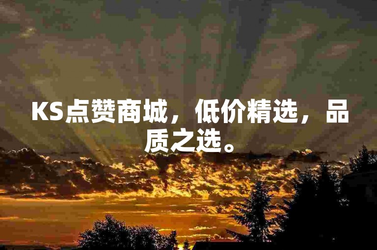 KS点赞商城，低价精选，品质之选。