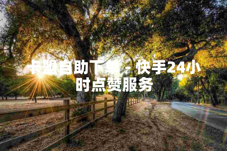 卡盟自助下单 - 快手24小时点赞服务