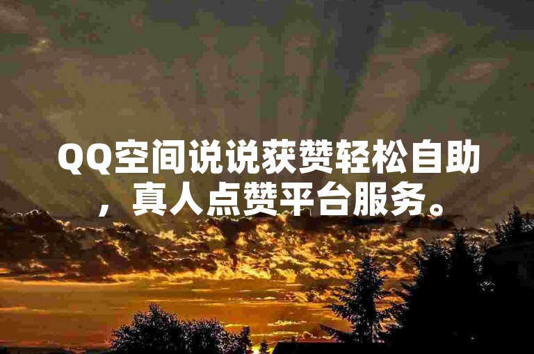 QQ空间说说获赞轻松自助，真人点赞平台服务。